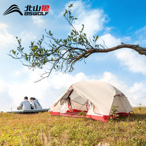 Beishan wolf rainstorm prevention professional outdoor camping tent, couple couple, light and easy to carry for travel, travel aluminum pole tent