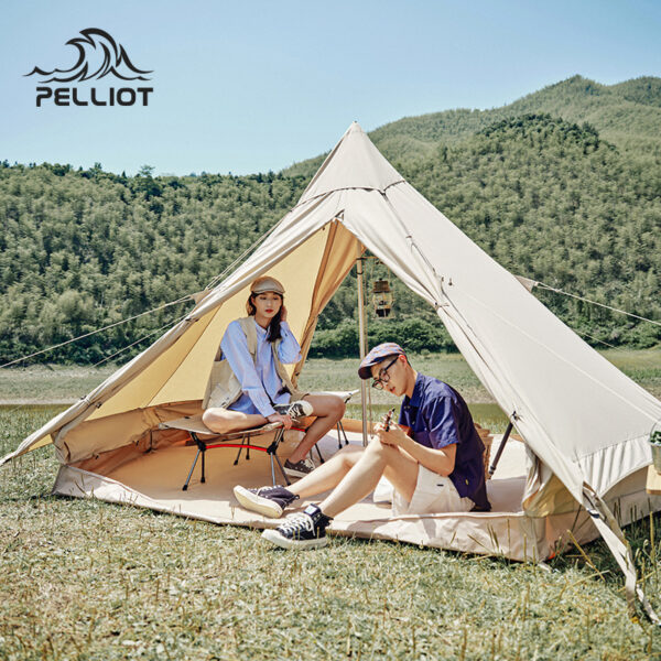 Birch and outdoor camping tent Indian Pyramid light luxury camping cotton rainproof Mongolia bag factory wholesale