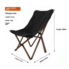 Large black beech butterfly chair black cloth