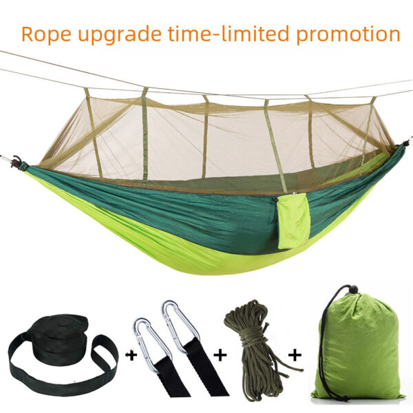 outdoor mosquito net hammock camping with mosquito net ultra-light nylon double army green camping aerial tent