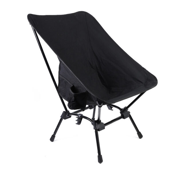 Outdoor 7075 canvas folding chair cross-border height adjustment moon chair camping fishing reclining portable chair camping