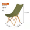 Large original beech butterfly chair green cloth