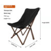 Small black beech butterfly chair black cloth