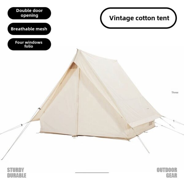 Outdoor luxury tent Nordic retro big white bear hut camp light luxury cotton technology lightweight cotton tent