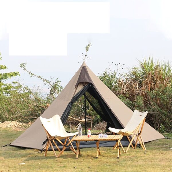 Outdoor Indian Pyramid Tent Thickened vinyl double-layer rainproof camping camping sunshade windproof convenient type