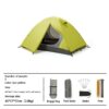 Outdoor hiking tent (detachable inside and out) sun yellow