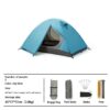 Outdoor hiking tent (detachable inside and out) Sky Blue