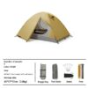 Outdoor hiking tent (detachable inside and out) earthy yellow