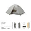 Outdoor hiking tent (detachable inside and out) light grey