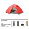 Outdoor hiking tent (detachable inside and out) tomato red