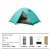 Outdoor hiking tent (detachable inside and out) turquoise blue