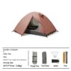 Outdoor hiking tent (detachable inside and out) tan