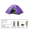 Outdoor hiking tent (detachable inside and out) Deep purple