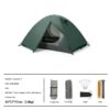 Outdoor hiking tent (detachable inside and out) dark green