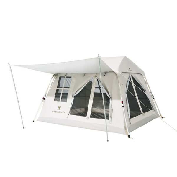 tent outdoor camping vinyl rain and sun protection house type tent portable automatic quick opening holiday mountain residence 5.0