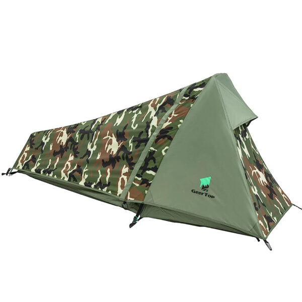 New Mountaineering Single Tent Outdoor Camping Sports Equipment Waterproof Camouflage Pyramid Camping Tent