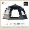 Black hexagonal tent