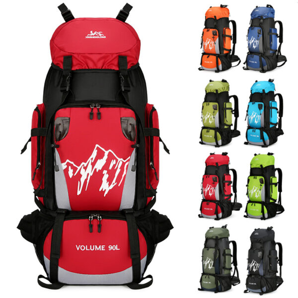 Outdoor Hiking Mountaineering Bag Men’s 90L Large Capacity Lightweight Backpack Women’s Hiking Bag Waterproof Travel Bag